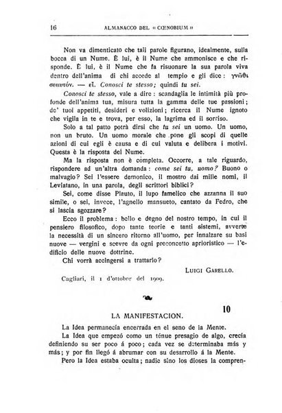 Almanacco del Coenobium confessioni e professioni di fede