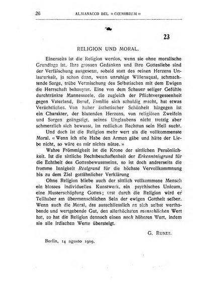 Almanacco del Coenobium confessioni e professioni di fede