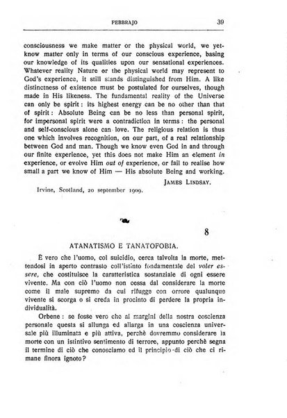 Almanacco del Coenobium confessioni e professioni di fede