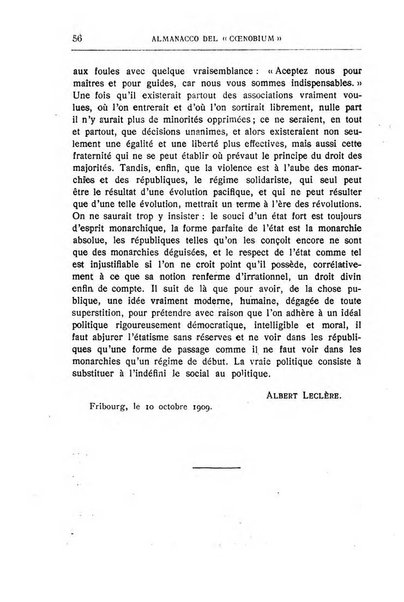 Almanacco del Coenobium confessioni e professioni di fede