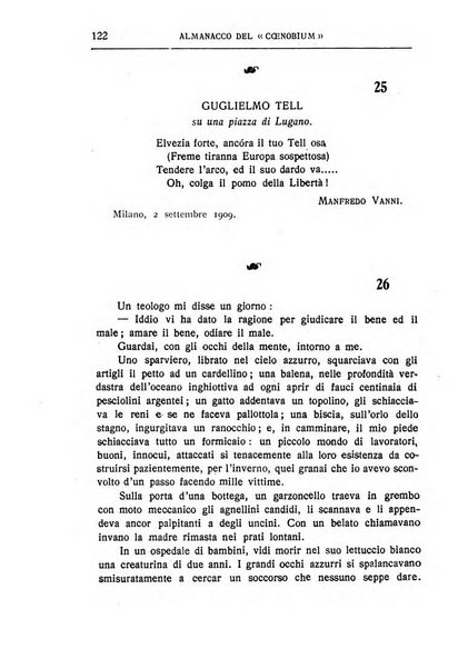 Almanacco del Coenobium confessioni e professioni di fede