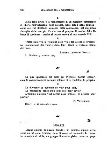 Almanacco del Coenobium confessioni e professioni di fede