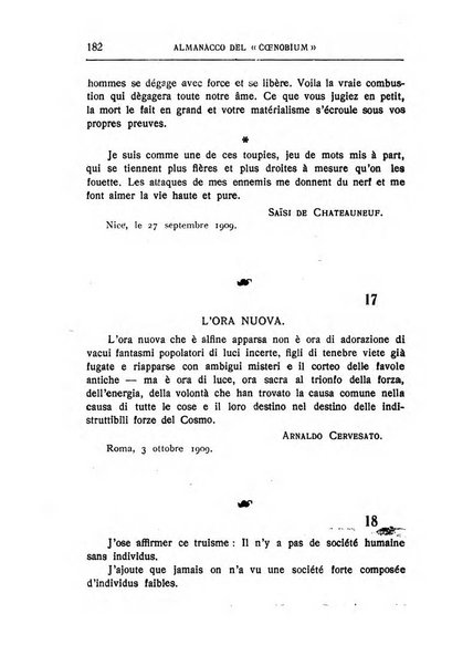 Almanacco del Coenobium confessioni e professioni di fede