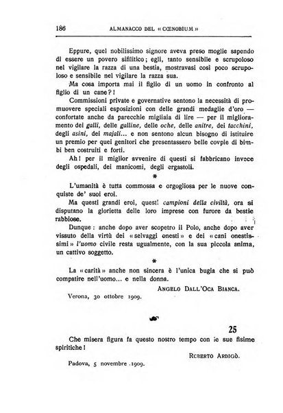 Almanacco del Coenobium confessioni e professioni di fede