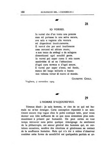 Almanacco del Coenobium confessioni e professioni di fede