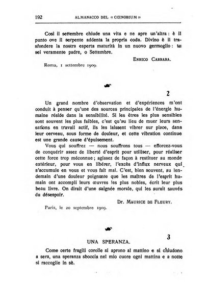 Almanacco del Coenobium confessioni e professioni di fede