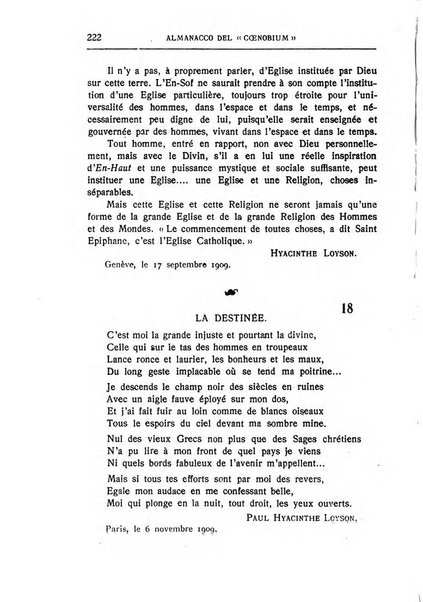 Almanacco del Coenobium confessioni e professioni di fede