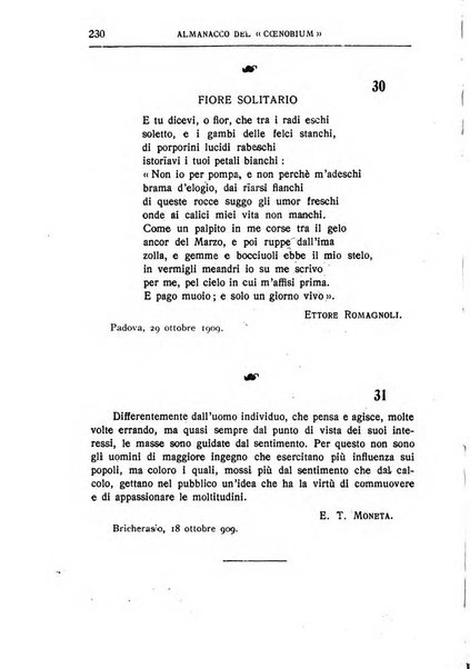 Almanacco del Coenobium confessioni e professioni di fede