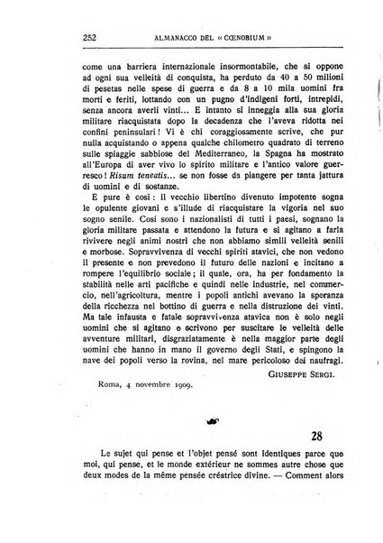 Almanacco del Coenobium confessioni e professioni di fede