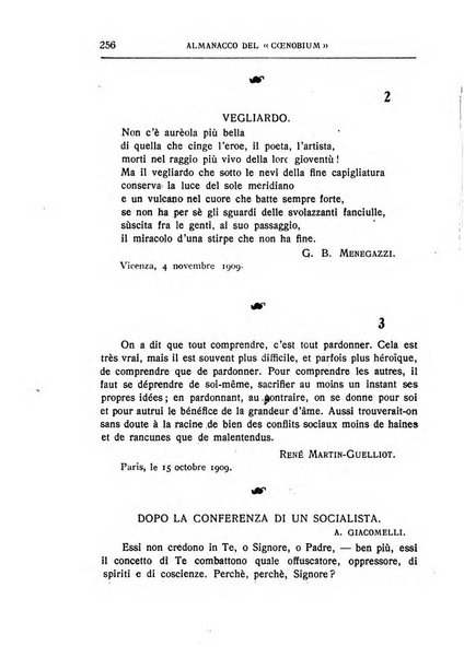 Almanacco del Coenobium confessioni e professioni di fede