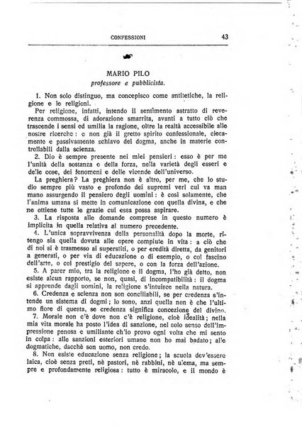 Almanacco del Coenobium confessioni e professioni di fede