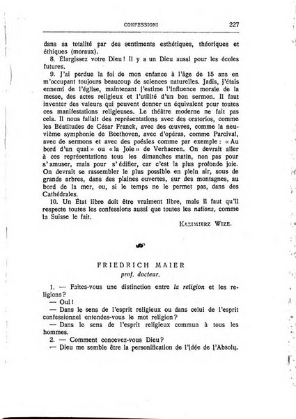 Almanacco del Coenobium confessioni e professioni di fede