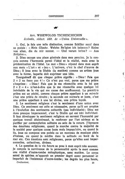 Almanacco del Coenobium confessioni e professioni di fede