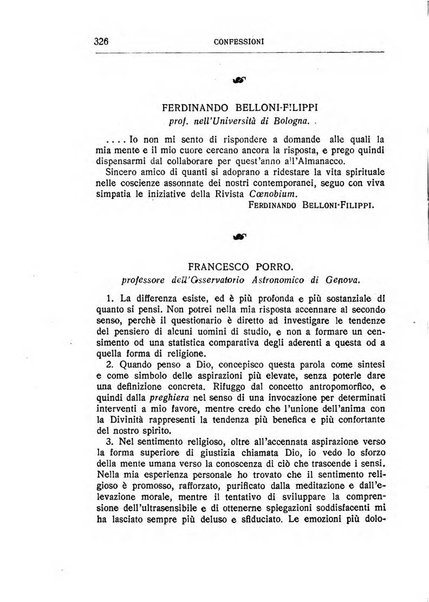 Almanacco del Coenobium confessioni e professioni di fede