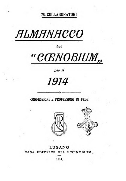 Almanacco del Coenobium confessioni e professioni di fede