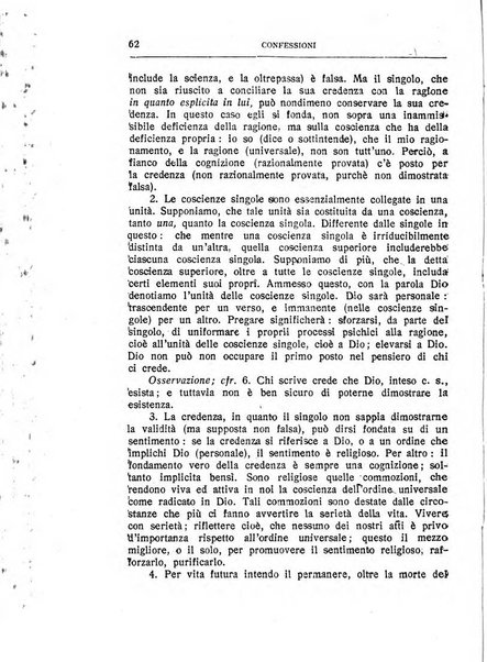 Almanacco del Coenobium confessioni e professioni di fede