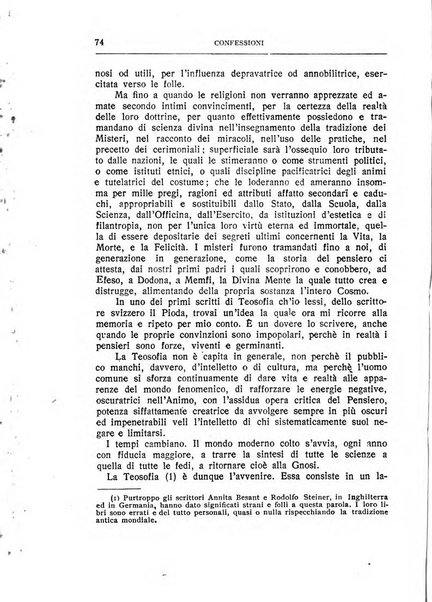 Almanacco del Coenobium confessioni e professioni di fede