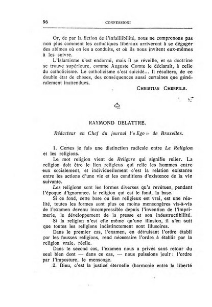 Almanacco del Coenobium confessioni e professioni di fede