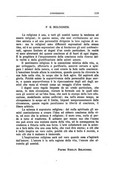 Almanacco del Coenobium confessioni e professioni di fede