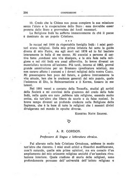 Almanacco del Coenobium confessioni e professioni di fede