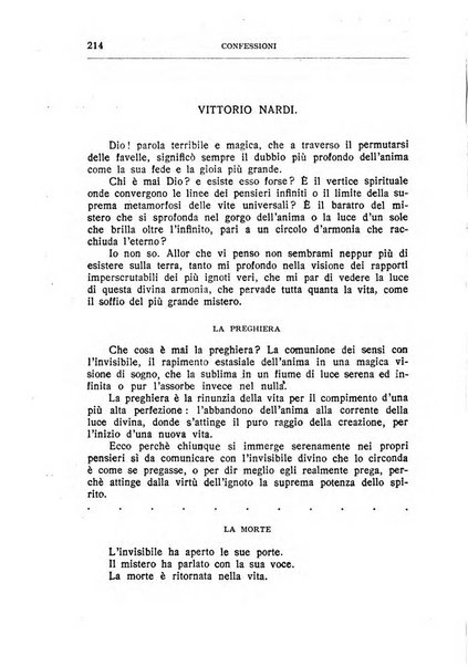 Almanacco del Coenobium confessioni e professioni di fede