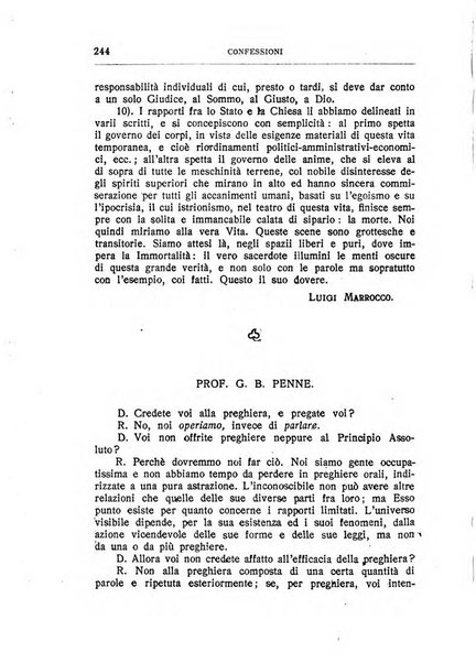 Almanacco del Coenobium confessioni e professioni di fede