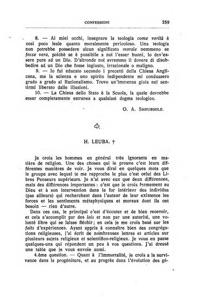 Almanacco del Coenobium confessioni e professioni di fede