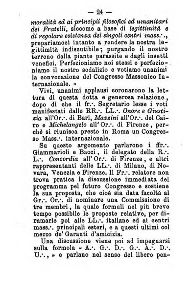 Almanacco del libero muratore pubblicazione della Loggia La cisalpina