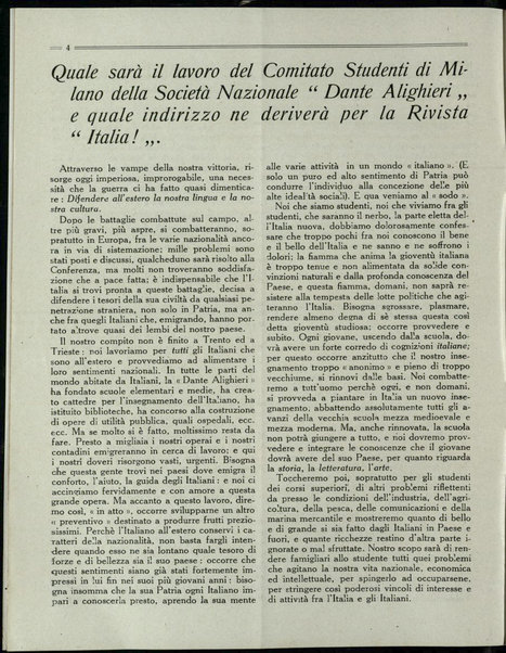 Italia! : rivista mensile del Comitato studenti della soc. Dante Alighieri