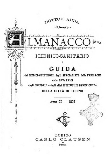 Almanacco igienico-sanitario ... della citta e provincia di Torino