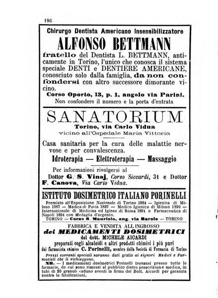 Almanacco igienico-sanitario ... della citta e provincia di Torino