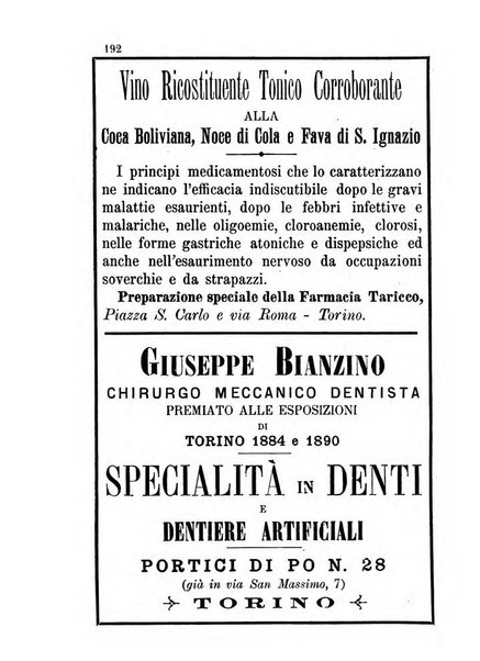 Almanacco igienico-sanitario ... della citta e provincia di Torino