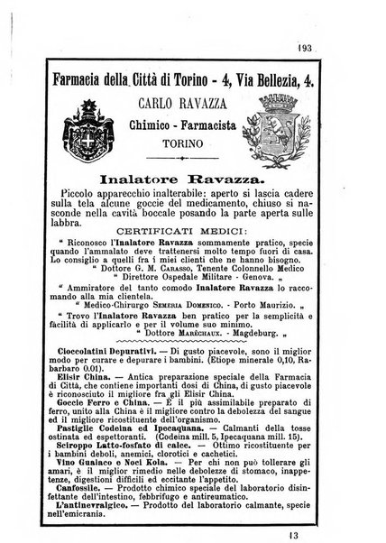 Almanacco igienico-sanitario ... della citta e provincia di Torino