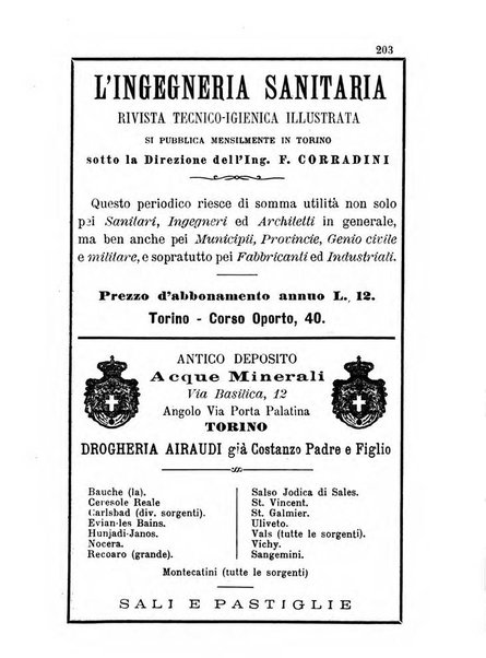 Almanacco igienico-sanitario ... della citta e provincia di Torino