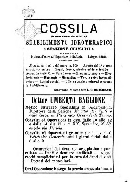 Almanacco igienico-sanitario ... della citta e provincia di Torino