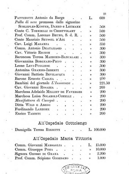 Almanacco igienico-sanitario ... della citta e provincia di Torino