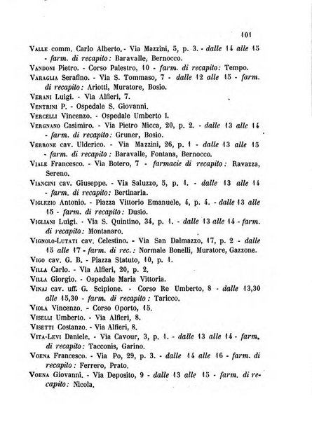 Almanacco igienico-sanitario ... della citta e provincia di Torino