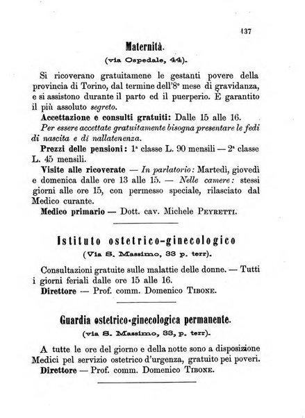 Almanacco igienico-sanitario ... della citta e provincia di Torino