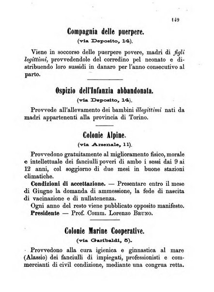 Almanacco igienico-sanitario ... della citta e provincia di Torino