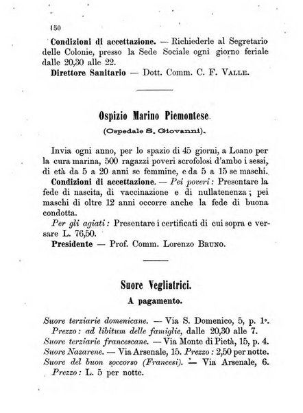 Almanacco igienico-sanitario ... della citta e provincia di Torino