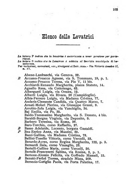 Almanacco igienico-sanitario ... della citta e provincia di Torino