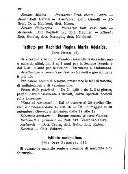 Almanacco igienico-sanitario ... della citta e provincia di Torino