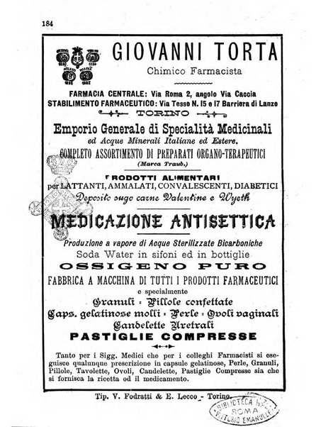 Almanacco igienico-sanitario ... della citta e provincia di Torino