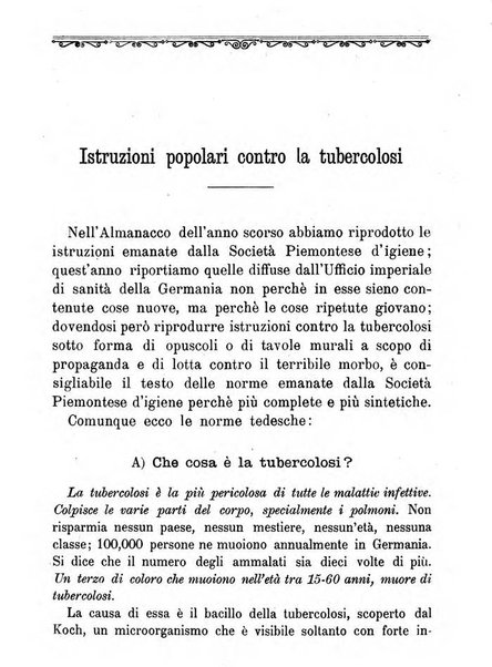 Almanacco igienico-sanitario ... della citta e provincia di Torino