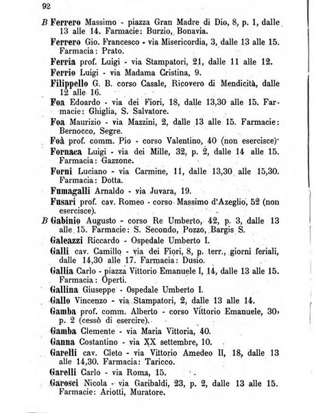 Almanacco igienico-sanitario ... della citta e provincia di Torino