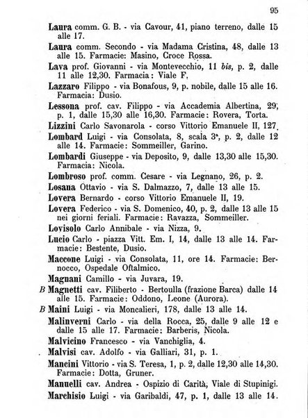 Almanacco igienico-sanitario ... della citta e provincia di Torino