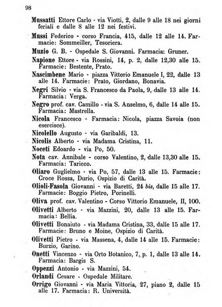 Almanacco igienico-sanitario ... della citta e provincia di Torino