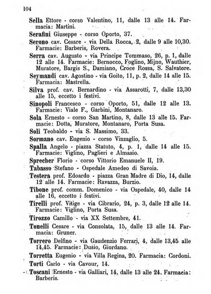 Almanacco igienico-sanitario ... della citta e provincia di Torino