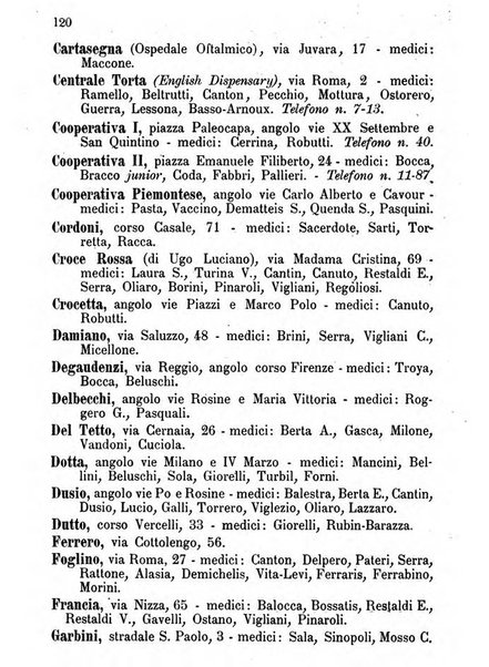 Almanacco igienico-sanitario ... della citta e provincia di Torino