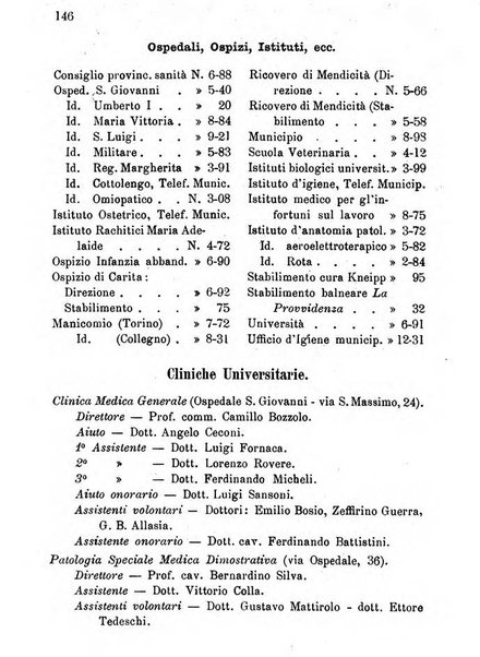 Almanacco igienico-sanitario ... della citta e provincia di Torino